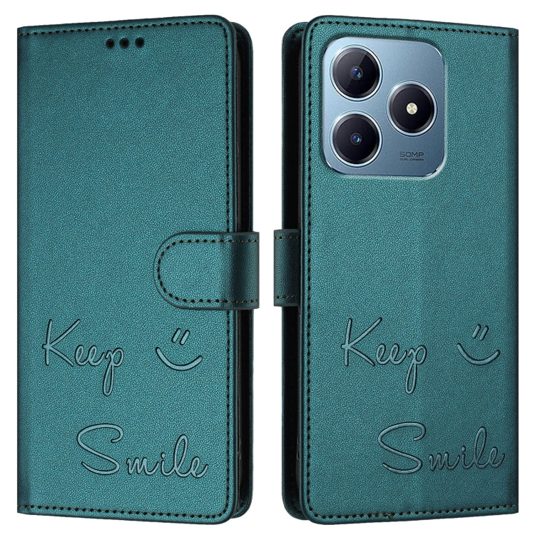 For Realme C63 / C61 Global Smile Embossing RFID Leather Phone Case