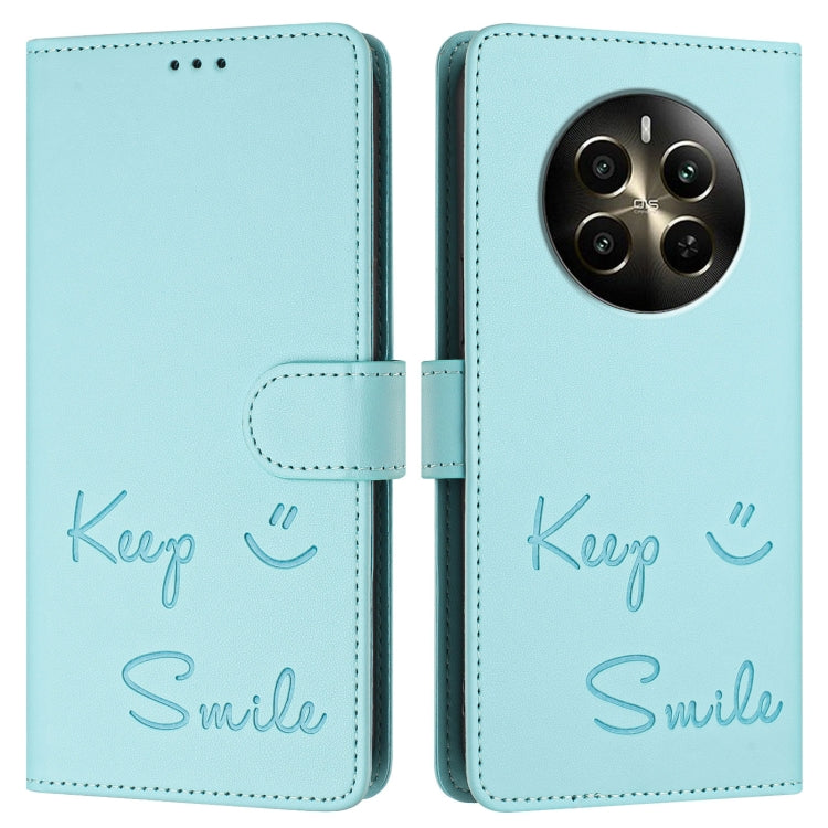 For Realme Narzo 70 Pro 5G India Smile Embossing RFID Leather Phone Case