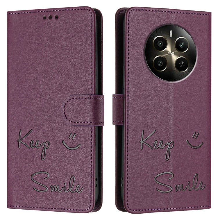 For Realme Narzo 70 Pro 5G India Smile Embossing RFID Leather Phone Case