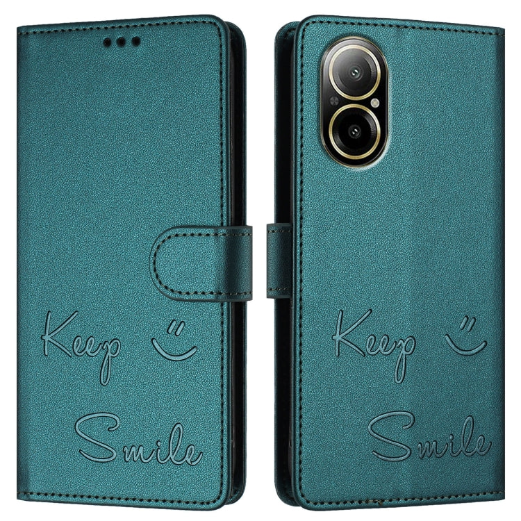 For Realme C67 4G Global Smile Embossing RFID Leather Phone Case