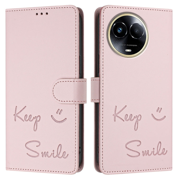 For Realme C67 5G India Smile Embossing RFID Leather Phone Case
