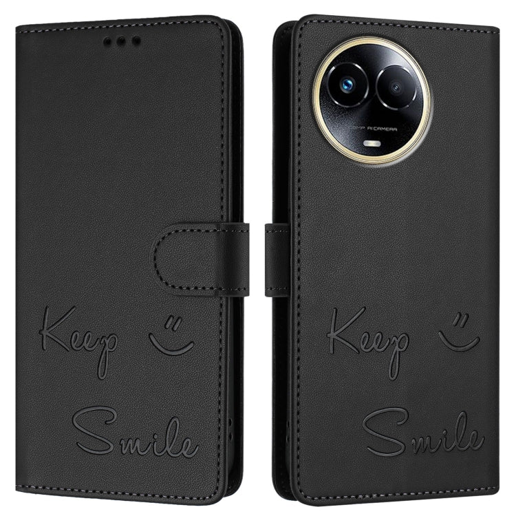 For Realme C67 5G India Smile Embossing RFID Leather Phone Case