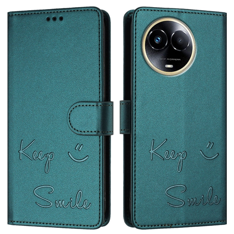 For Realme C67 5G India Smile Embossing RFID Leather Phone Case