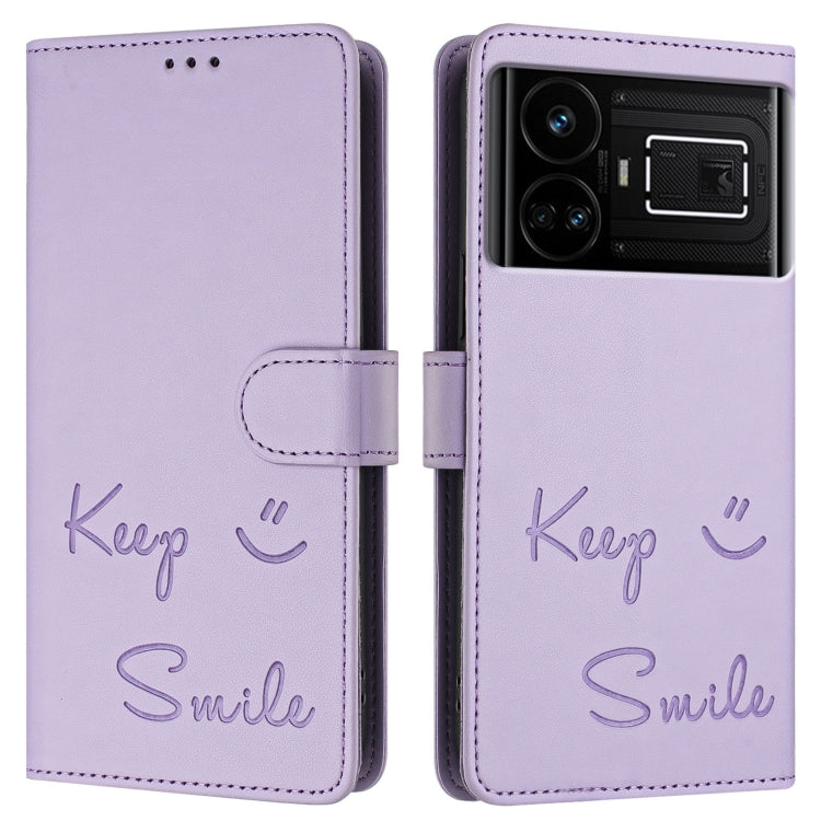 For Realme GT5 5G 240W / GT5 5G Smile Embossing RFID Leather Phone Case