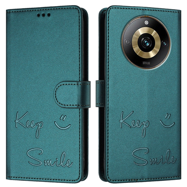 For Realme Narzo 60 Pro Global Smile Embossing RFID Leather Phone Case