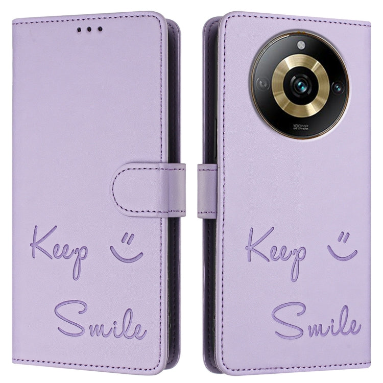 For Realme Narzo 60 Pro Global Smile Embossing RFID Leather Phone Case
