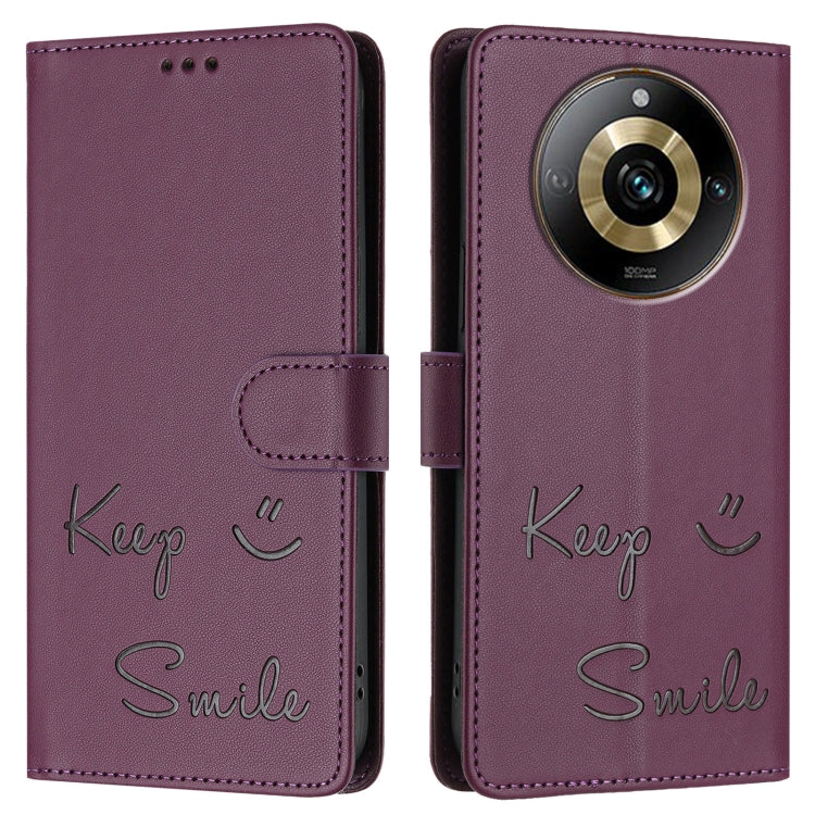 For Realme Narzo 60 Pro Global Smile Embossing RFID Leather Phone Case