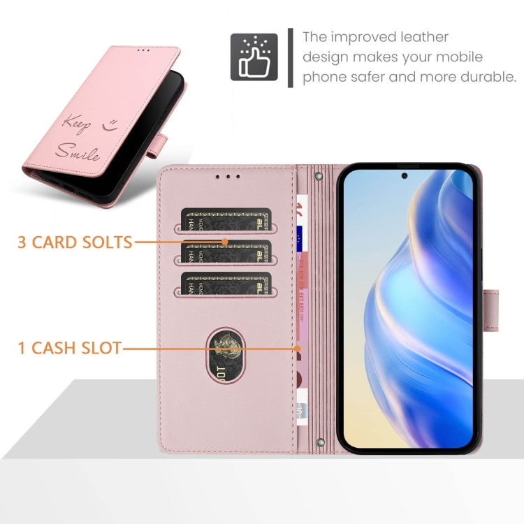 For Realme Narzo N55 Smile Embossing RFID Leather Phone Case