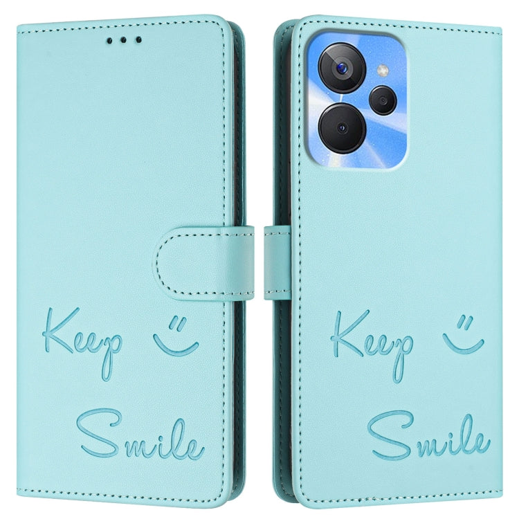For Realme 10T 5G / 10s 5G Smile Embossing RFID Leather Phone Case