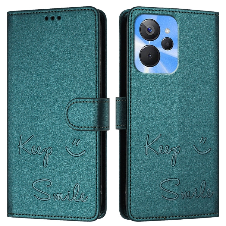 For Realme 10T 5G / 10s 5G Smile Embossing RFID Leather Phone Case