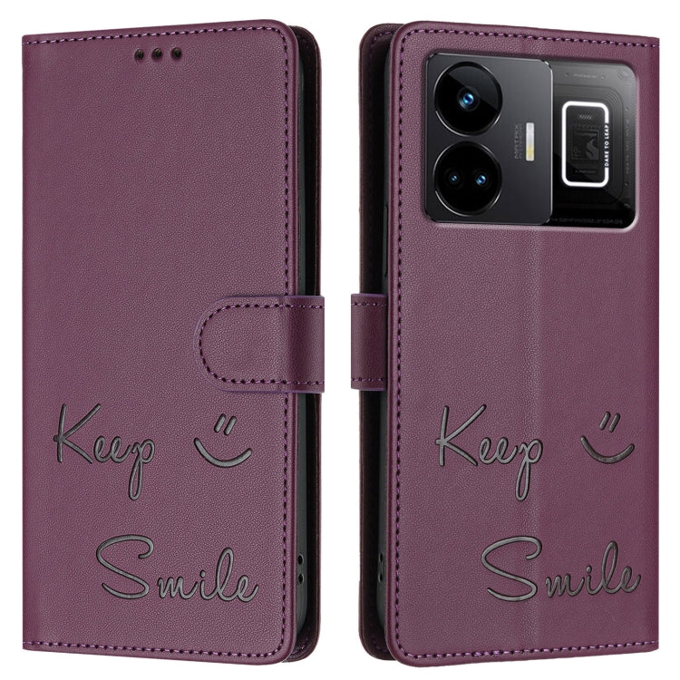 For Realme GT3 5G / GT Neo 5 240W Smile Embossing RFID Leather Phone Case