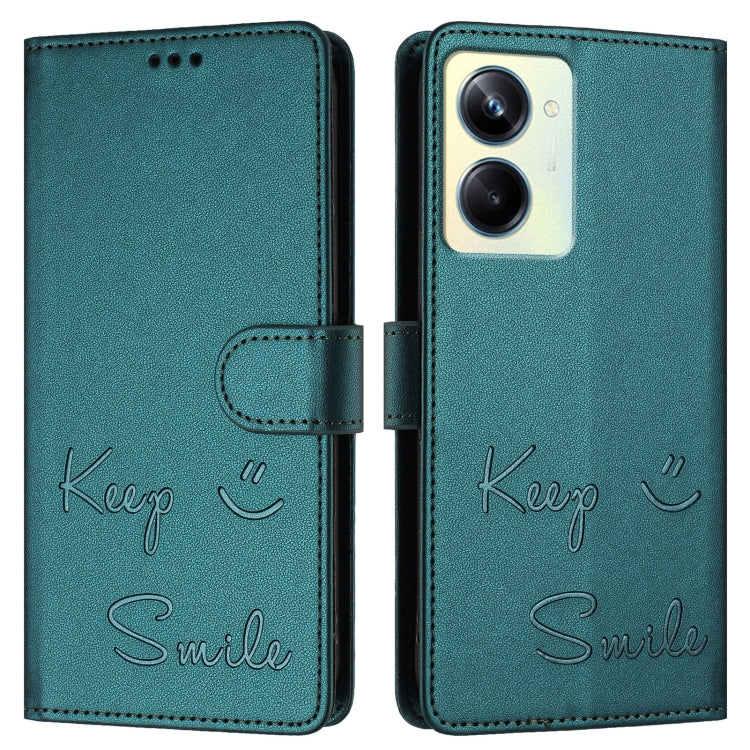 For Realme 10 Pro 5G Smile Embossing RFID Leather Phone Case