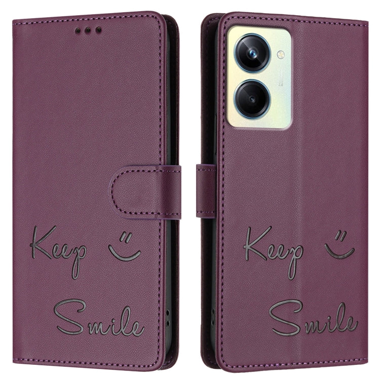For Realme 10 Pro 5G Smile Embossing RFID Leather Phone Case