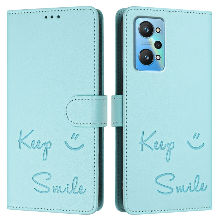 For Realme GT Neo 3T Smile Embossing RFID Leather Phone Case