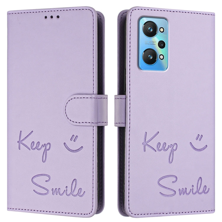 For Realme GT Neo 3T Smile Embossing RFID Leather Phone Case