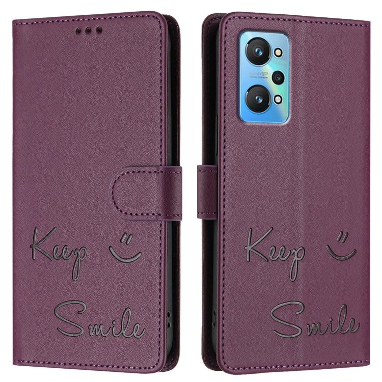 For Realme GT Neo 3T Smile Embossing RFID Leather Phone Case