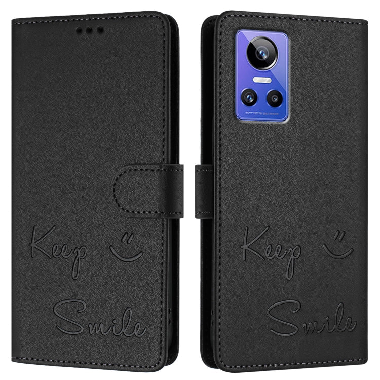 For Realme GT Neo 3 Smile Embossing RFID Leather Phone Case