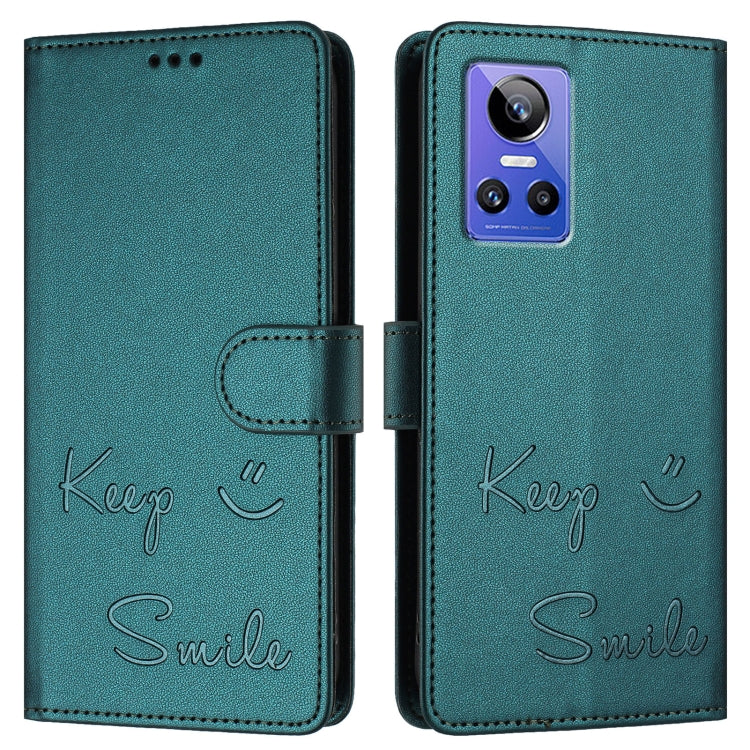 For Realme GT Neo 3 Smile Embossing RFID Leather Phone Case