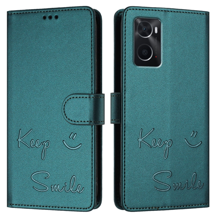 For Realme 9i 4G Smile Embossing RFID Leather Phone Case