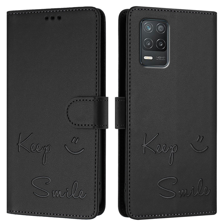For Realme V13 5G / Q3 5G / Q3i 5G Smile Embossing RFID Leather Phone Case