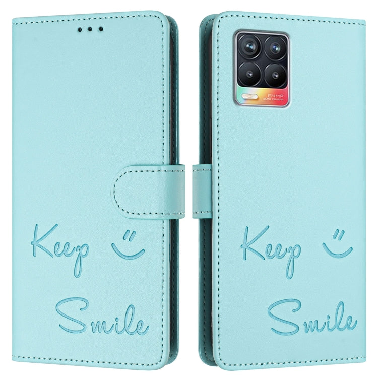 For Realme 8 4G / 8 Pro 4G Smile Embossing RFID Leather Phone Case