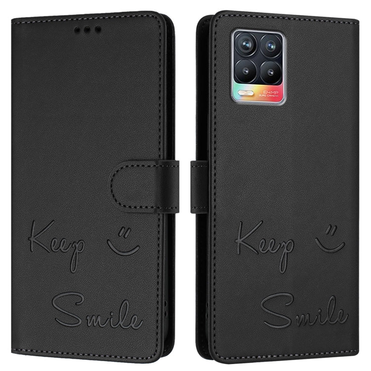 For Realme 8 4G / 8 Pro 4G Smile Embossing RFID Leather Phone Case