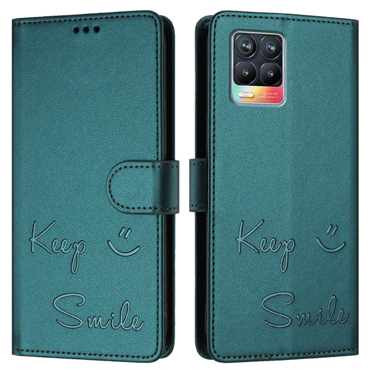 For Realme 8 4G / 8 Pro 4G Smile Embossing RFID Leather Phone Case