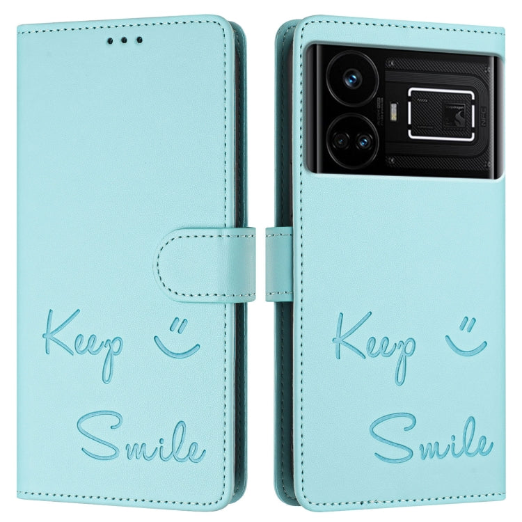 For Realme GT 5G / GT Neo 5G Smile Embossing RFID Leather Phone Case