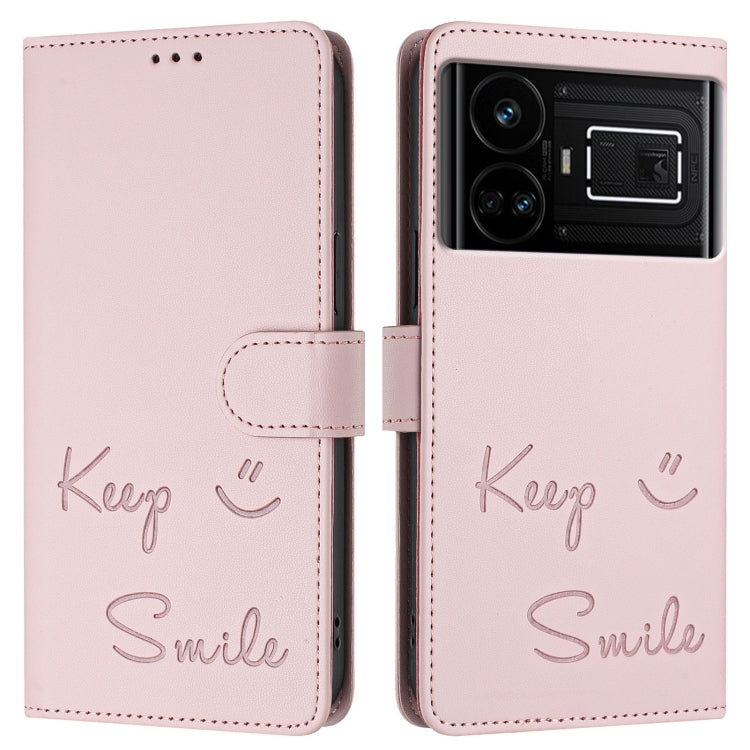 For Realme GT 5G / GT Neo 5G Smile Embossing RFID Leather Phone Case