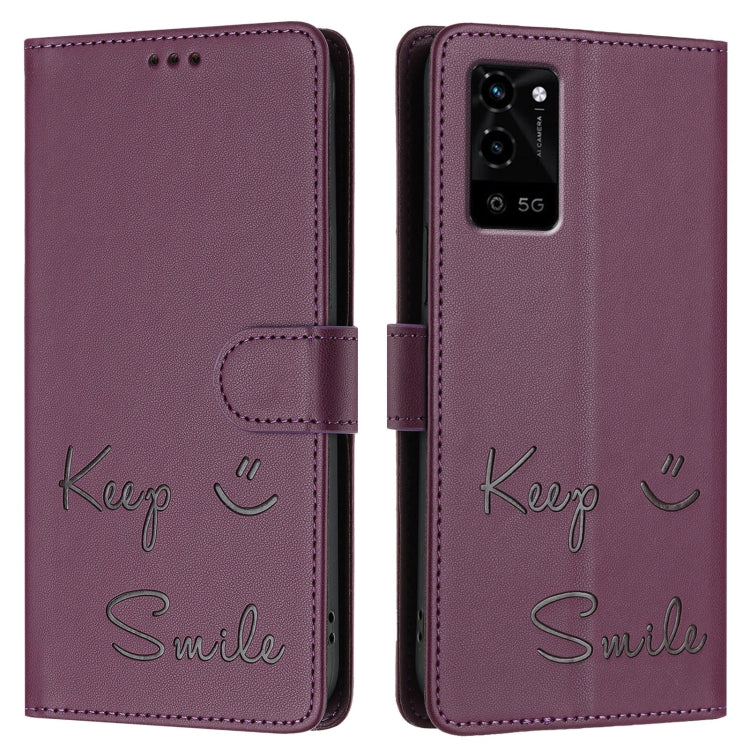 For Realme V11 5G Smile Embossing RFID Leather Phone Case