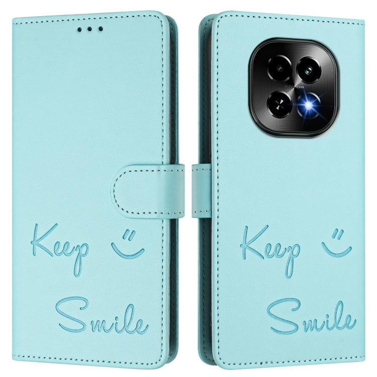 For Realme C63 5G Global Smile Embossing RFID Leather Phone Case