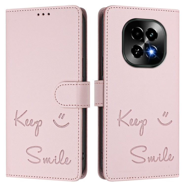 For Realme C63 5G Global Smile Embossing RFID Leather Phone Case