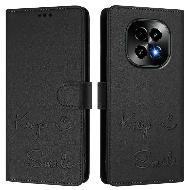 For Realme C63 5G Global Smile Embossing RFID Leather Phone Case