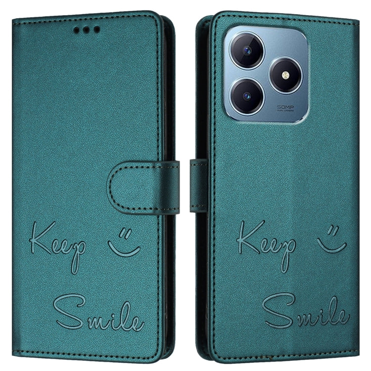 For Realme Note 60 4G Global Smile Embossing RFID Leather Phone Case