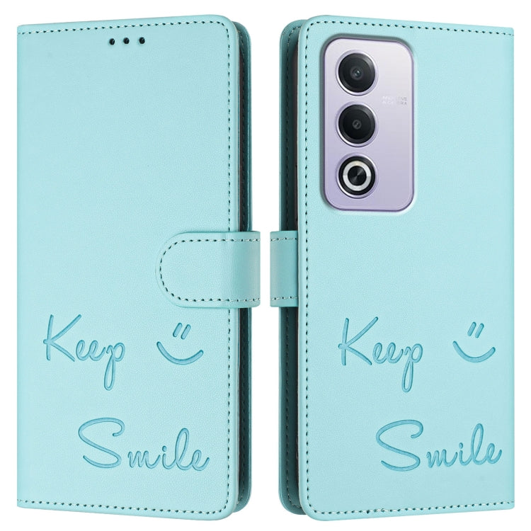 For OPPO A3 Pro 5G Global / India Smile Embossing RFID Leather Phone Case