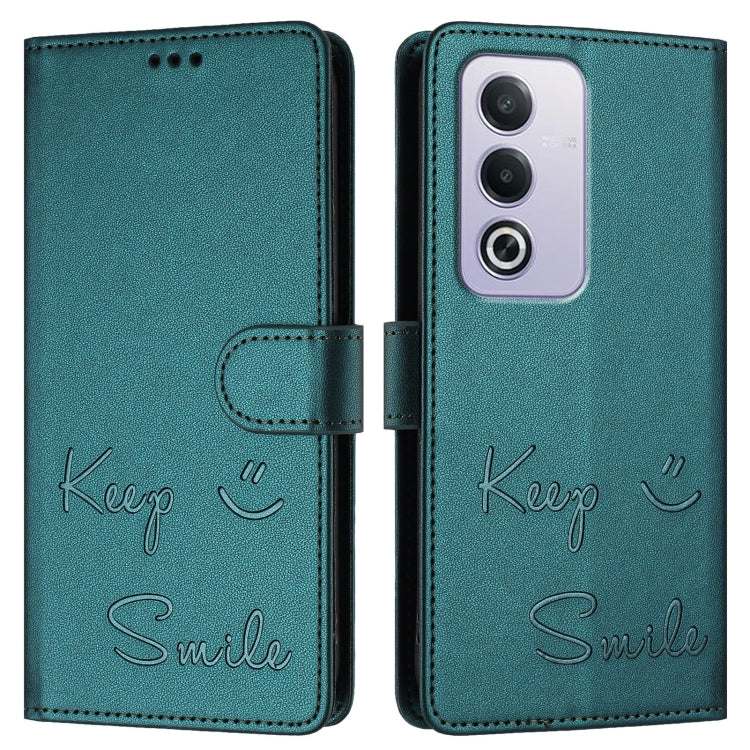 For OPPO A3 Pro 5G Global / India Smile Embossing RFID Leather Phone Case