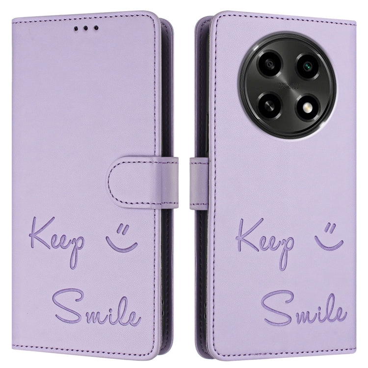 For OPPO A2 Pro 5G Smile Embossing RFID Leather Phone Case