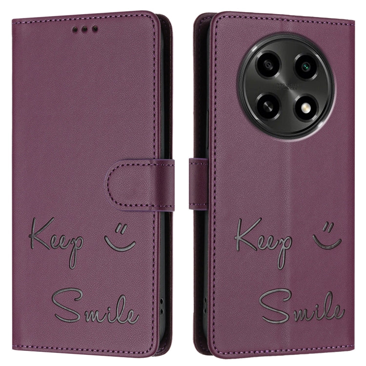 For OPPO A2 Pro 5G Smile Embossing RFID Leather Phone Case
