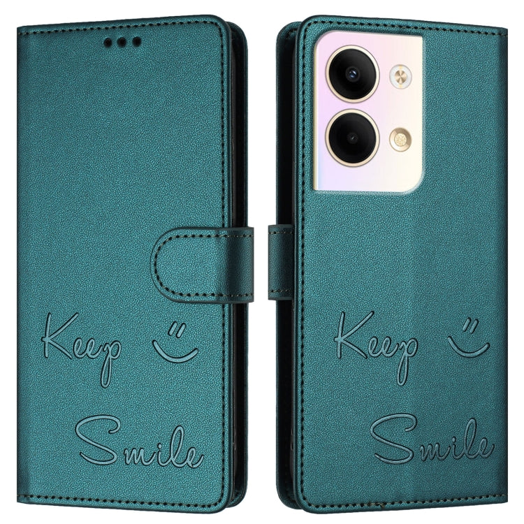 For OPPO Reno9 5G / Reno9 Pro 5G Smile Embossing RFID Leather Phone Case