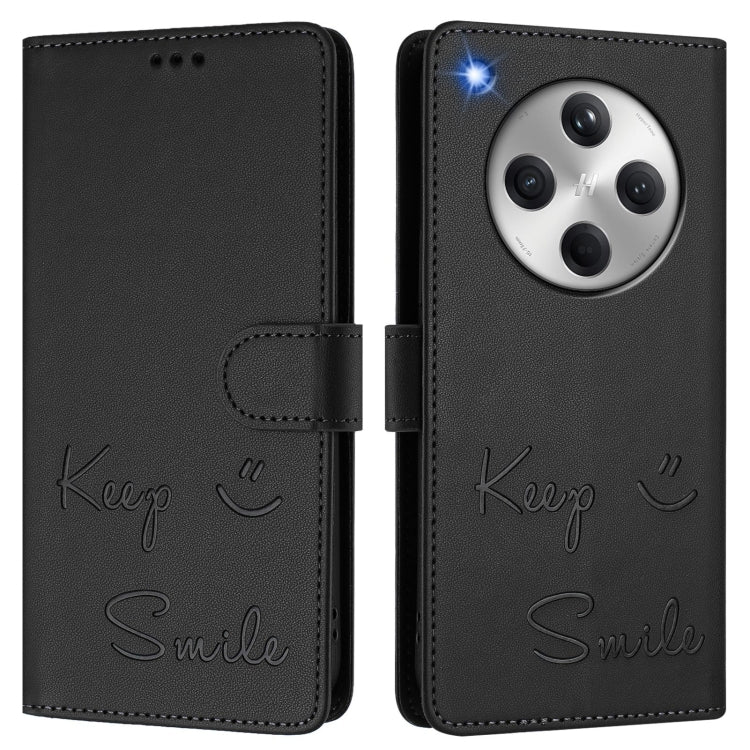 For OPPO Find X8 Smile Embossing RFID Leather Phone Case