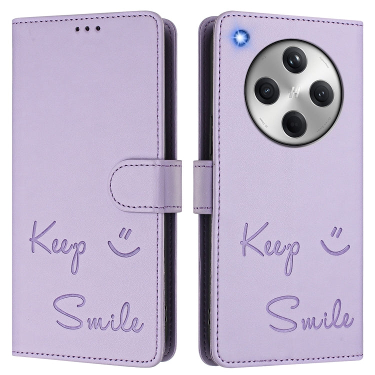 For OPPO Find X8 Smile Embossing RFID Leather Phone Case