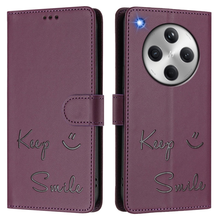 For OPPO Find X8 Smile Embossing RFID Leather Phone Case