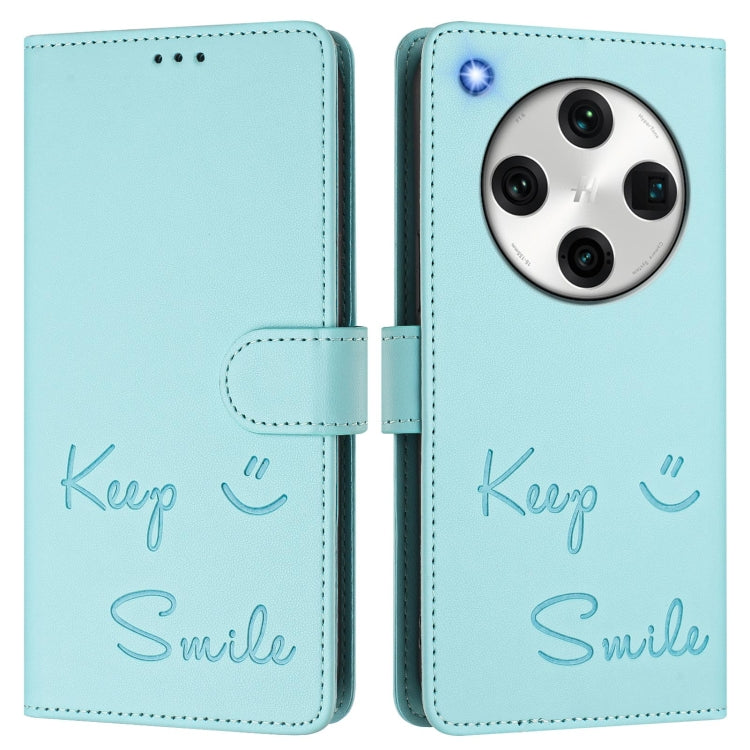 For OPPO Find X8 Pro Smile Embossing RFID Leather Phone Case