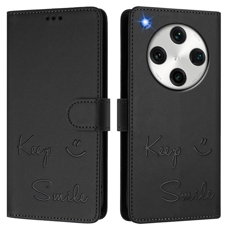 For OPPO Find X8 Pro Smile Embossing RFID Leather Phone Case