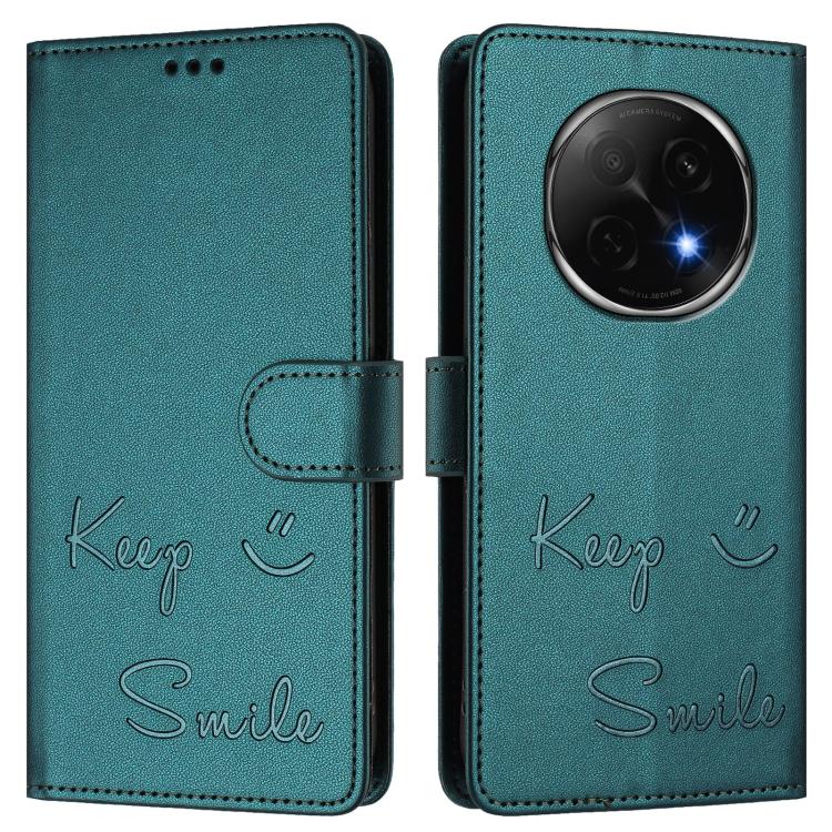 For OPPO A5 Pro China Smile Embossing RFID Leather Phone Case