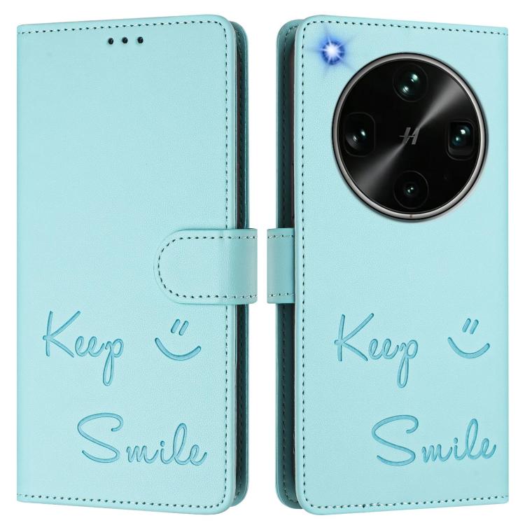 For OPPO Find X9 Ultra Smile Embossing RFID Leather Phone Case
