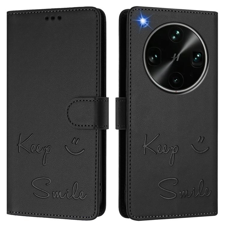 For OPPO Find X9 Ultra Smile Embossing RFID Leather Phone Case
