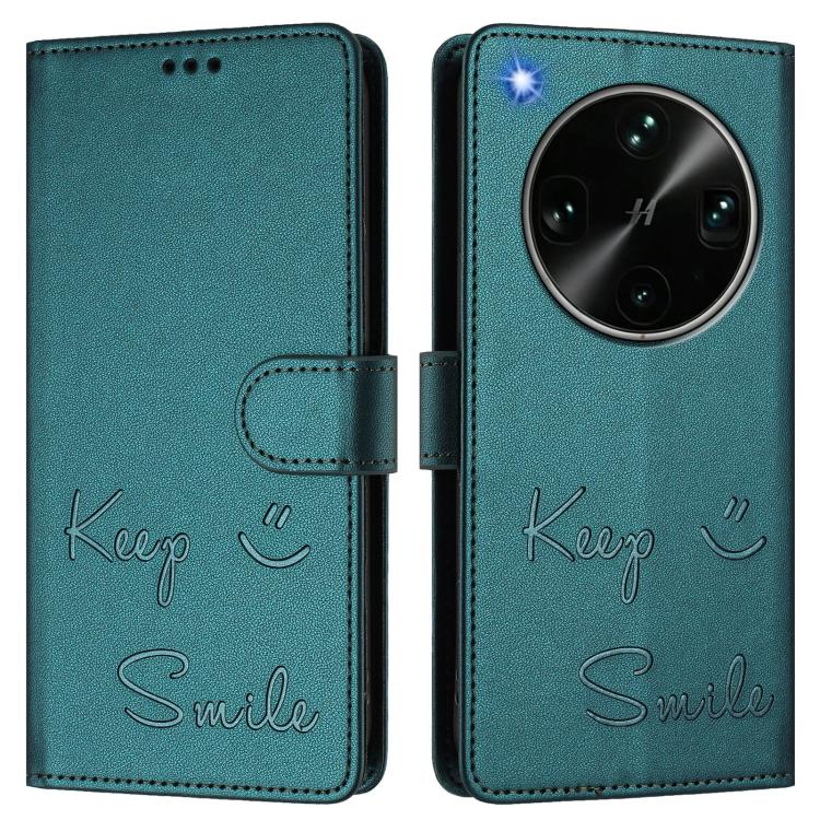 For OPPO Find X9 Ultra Smile Embossing RFID Leather Phone Case