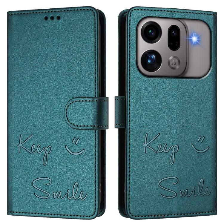 For OPPO Find X9s Pro 5G Smile Embossing RFID Leather Phone Case