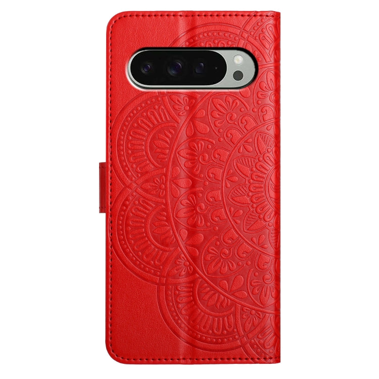 For Google Pixel 9 / 9 Pro Flower Embossed Leather Phone Case